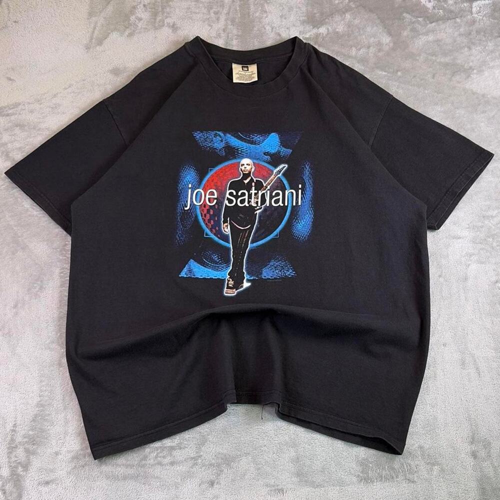 Vintage 1998 Joe Satriani Winterland Crystal Planet Tour Band T Shirt Black XL